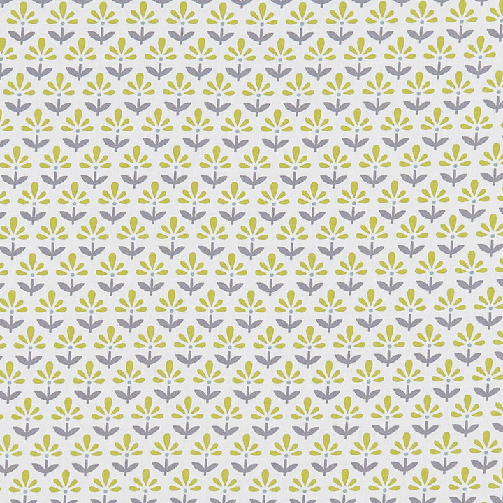 Fleur Chartreuse/Charcoal by Clarke And Clarke Fabric Clarke And Clarke Fabric Fleur Chartreuse/CharcoalFabric CLARKE & CLARKE CO-ORDINATES COTTON - 100% Turkey </p><p>Repeat: H: 1.375, V: 2.5 54 - Fabric Carolina -