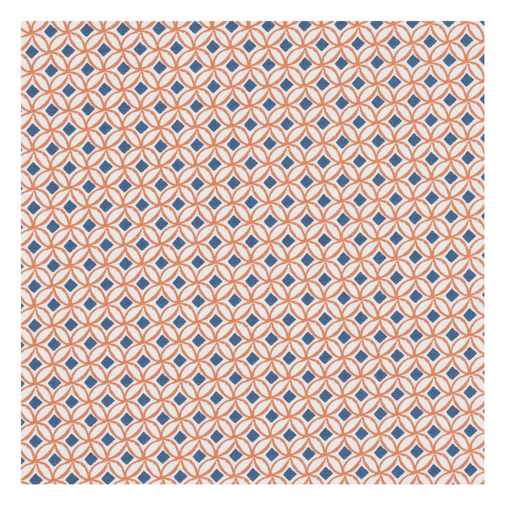 Ortis Denim/Spice by Clarke And Clarke Fabric CLARKE & CLARKE CO-ORDINATES COTTON - 100% Turkey MEDIUM Horizontal: 1 and Vertical: 1.125 54 - Fabric Carolina -
