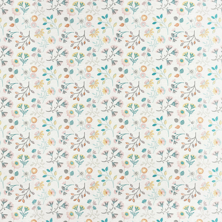 Alder Coral/Teal by Clarke And Clarke Fabric Clarke And Clarke Fabric Alder Coral/TealFabric CLARKE & CLARKE BOHEMIA COTTON - 100% Turkey </p><p>Repeat: H: 13.5, V: 12.6 54 - Fabric Carolina -