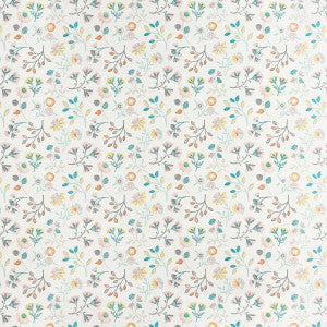 Alder Coral/Teal by Clarke And Clarke Fabric