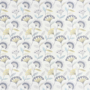 Bohemia Charcoal/Ochre by Clarke And Clarke Fabric