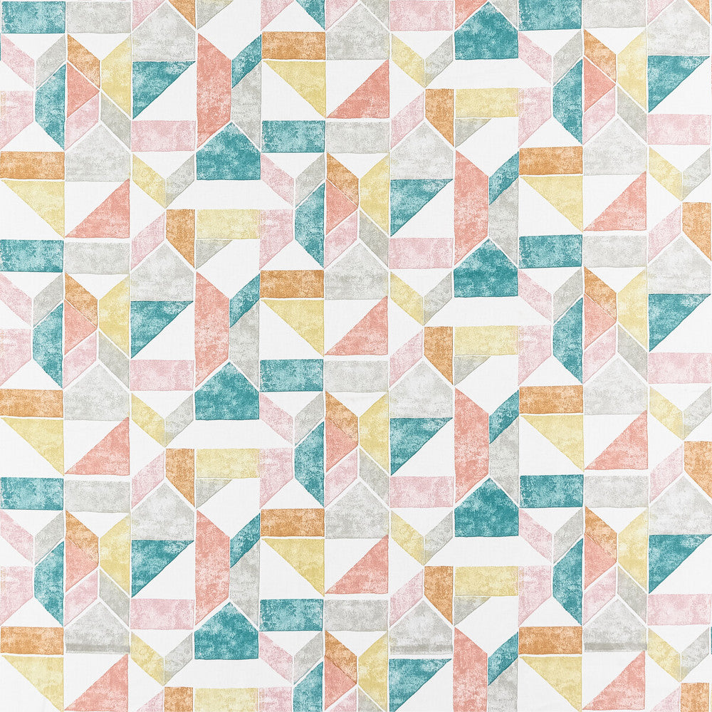 Lanna Coral/Teal by Clarke And Clarke Fabric Clarke And Clarke Fabric Lanna Coral/TealFabric CLARKE & CLARKE BOHEMIA COTTON - 100% Turkey </p><p>Repeat: H: 27, V: 12.6 54 - Fabric Carolina -