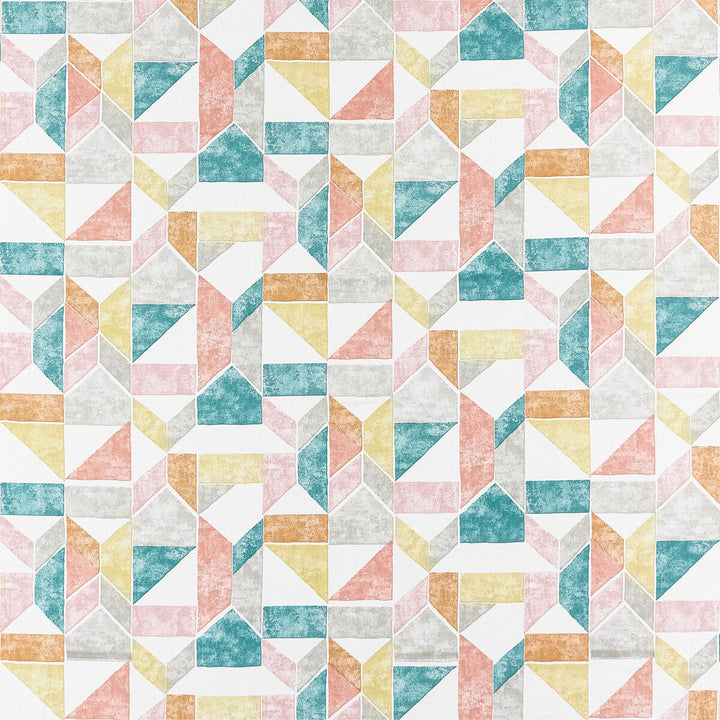 Lanna Coral/Teal by Clarke And Clarke Fabric Clarke And Clarke Fabric Lanna Coral/TealFabric CLARKE & CLARKE BOHEMIA COTTON - 100% Turkey </p><p>Repeat: H: 27, V: 12.6 54 - Fabric Carolina -