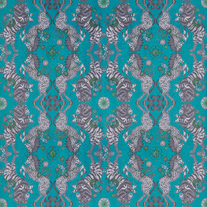 Caspian Velvet Teal by Clarke And Clarke Fabric