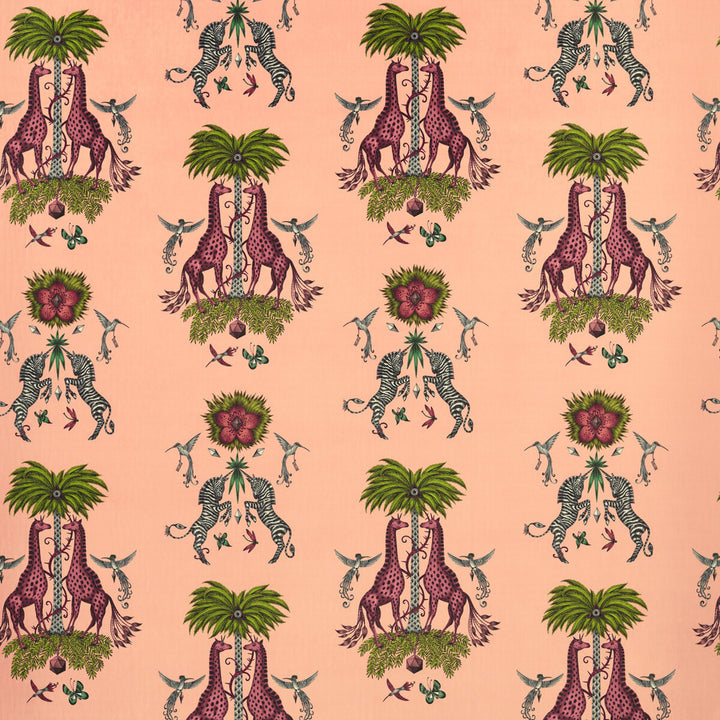 Creatura Velvet Pink by Clarke And Clarke Fabric WILDERIE BY EMMA J SHIPLEY FOR C&C POLYESTER - 100% Spain HEAVY Horizontal: 27 and Vertical: 34.34 55 - Fabric Carolina -