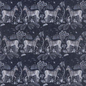 Lostworld Navy by Clarke And Clarke Fabric