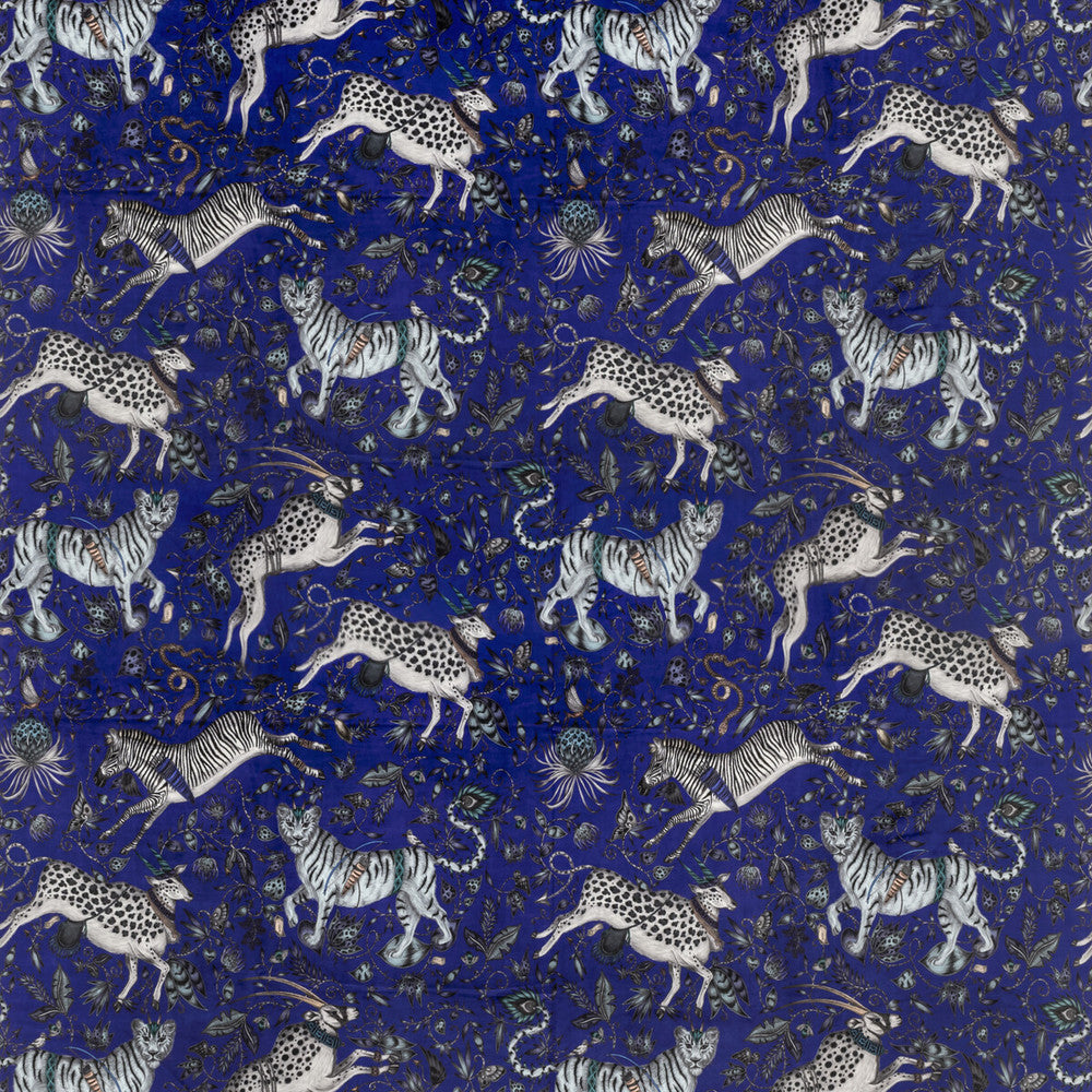 Protea Velvet Blue by Clarke And Clarke Fabric Clarke And Clarke Fabric Protea Velvet BlueFabric WILDERIE BY EMMA J SHIPLEY FOR C&C POLYESTER - 100% Spain </p><p>Repeat: H: 27, V: 25.36 55 - Fabric Carolina -