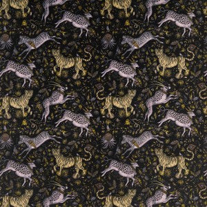 Protea Velvet Charcoal by Clarke And Clarke Fabric