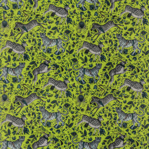 Protea Velvet Lime by Clarke And Clarke Fabric
