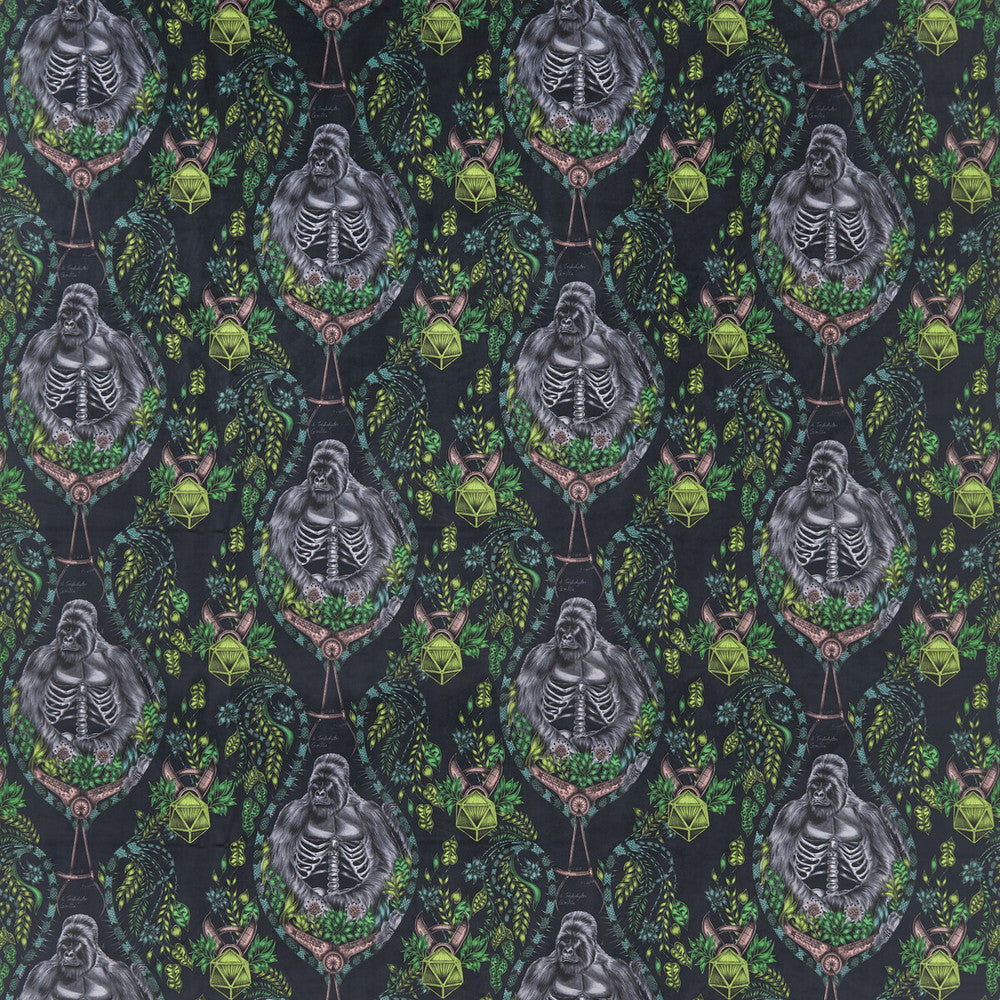 Silverback Velvt Charcoal by Clarke And Clarke Fabric Clarke And Clarke Fabric Silverback Velvt CharcoalFabric WILDERIE BY EMMA J SHIPLEY FOR C&C POLYESTER - 100% Spain </p><p>Repeat: H: 27, V: 32.41 55 - Fabric Carolina -