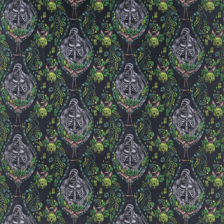 Silverback Velvt Charcoal by Clarke And Clarke Fabric WILDERIE BY EMMA J SHIPLEY FOR C&C POLYESTER - 100% Spain HEAVY Horizontal: 27 and Vertical: 32.41 55 - Fabric Carolina -