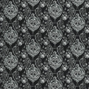 Silverback Satin Black by Clarke And Clarke Fabric