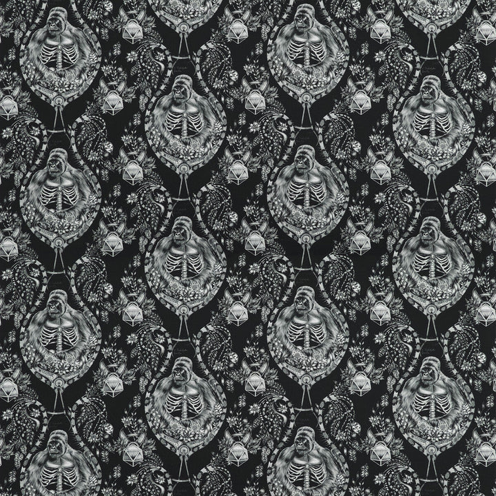 Silverback Satin Black by Clarke And Clarke Fabric Clarke And Clarke Fabric Silverback Satin BlackFabric WILDERIE BY EMMA J SHIPLEY FOR C&C COTTON - 100% United Kingdom </p><p>Repeat: H: 27, V: 31.78 54 - Fabric Carolina -