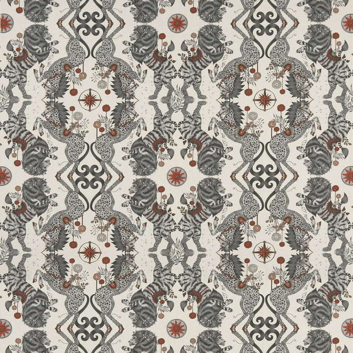 Caspian Linen Nude by Clarke And Clarke Fabric WILDERIE BY EMMA J SHIPLEY FOR C&C COTTON - 60%;LINEN - 40% Spain HEAVY Horizontal: 27 and Vertical: 25.12 54 - Fabric Carolina -