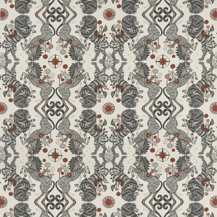 Caspian Linen Nude by Clarke And Clarke Designer Fabric WILDERIE BY EMMA J SHIPLEY FOR C&C COTTON - 60%;LINEN - 40% Spain HEAVY Horizontal: 27 and Vertical: 25.12 54 - Swanky Fabrics -