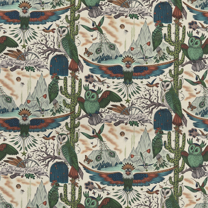 Frontier Linen Green by Clarke And Clarke Fabric WILDERIE BY EMMA J SHIPLEY FOR C&C COTTON - 60%;LINEN - 40% Spain HEAVY Horizontal: 54 and Vertical: 29.1 54 - Fabric Carolina -
