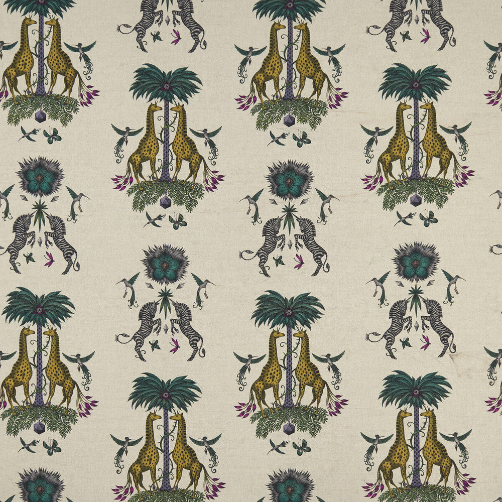 Creatura Linen Yellow by Clarke And Clarke Fabric WILDERIE BY EMMA J SHIPLEY FOR C&C COTTON - 60%;LINEN - 40% Spain HEAVY Horizontal: 27 and Vertical: 34.34 54 - Fabric Carolina -