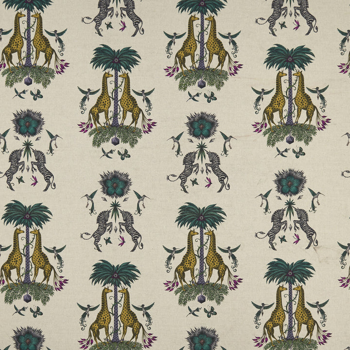Creatura Linen Yellow by Clarke And Clarke Fabric WILDERIE BY EMMA J SHIPLEY FOR C&C COTTON - 60%;LINEN - 40% Spain HEAVY Horizontal: 27 and Vertical: 34.34 54 - Fabric Carolina -