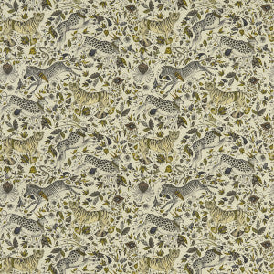 Protea Linen Gold by Clarke And Clarke Fabric