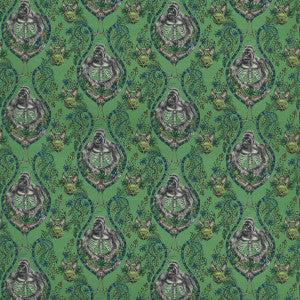 Silverback Linen Green by Clarke And Clarke Fabric