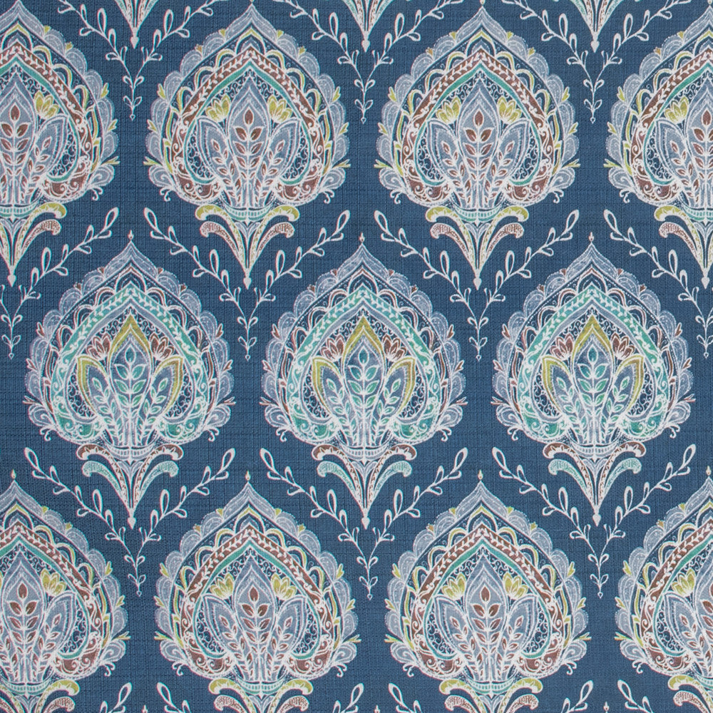 F1501 Indigo by Greenhouse Fabric 100% Polyester USA 50,000 double rubs </p><p>Repeat: 9" H, 18.25" V 54" - Fabric Carolina -
