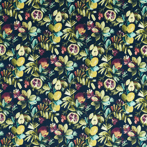 Fruta Midnight Velvet by Clarke And Clarke Fabric
