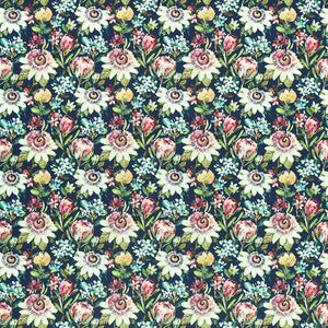 Paradise Midnight Velvet by Clarke And Clarke Fabric