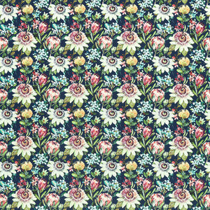 Paradise Midnight Velvet by Clarke And Clarke Fabric
