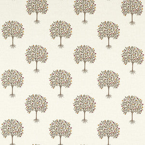 Bergamot Multi/Linen by Clarke And Clarke Fabric