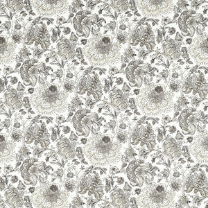 Lucienne Charcoal/Linen by Clarke And Clarke Fabric