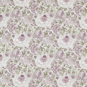Lucienne Raspberry/Linen by Clarke And Clarke Fabric