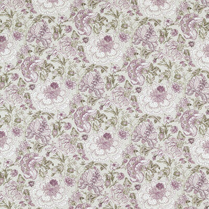 Lucienne Raspberry/Linen by Clarke And Clarke Fabric
