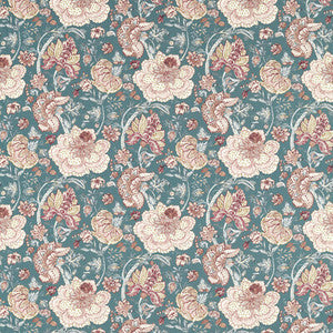 Lucienne Teal by Clarke And Clarke Fabric