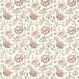 Adeline Blush/Raspberry by Clarke And Clarke Fabric