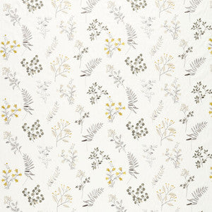 Brigitte Pewter/Chartreuse by Clarke And Clarke Fabric