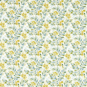 New Grove Denim/Citrus by Clarke And Clarke Fabric