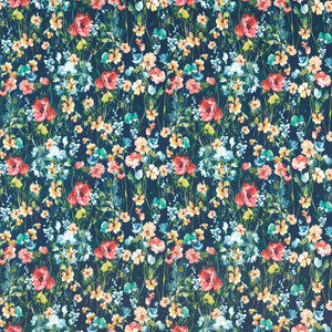 Wild Meadow Midnight Velvet F1575/02.CAC.0 by Clarke And Clarke Fabric