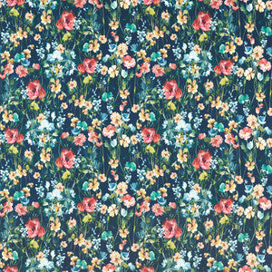 Wild Meadow Midnight Velvet F1575/02.CAC.0 by Clarke And Clarke Fabric