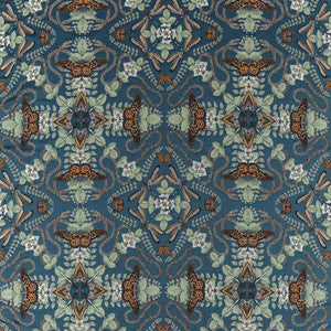 Emerald Forest Midnight Jacquard by Clarke And Clarke Fabric