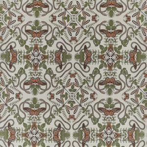 Emerald Forest Smoke Jacquard by Clarke And Clarke Fabric