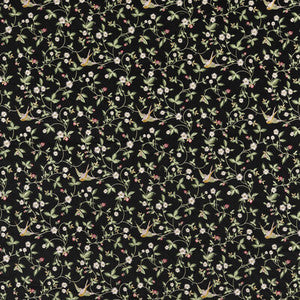 Wild Strawberry Noir Emb by Clarke And Clarke Fabric