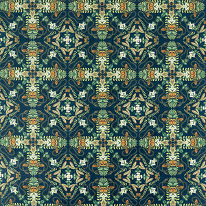 Emerald Forest Midnight Velvet by Clarke And Clarke Fabric