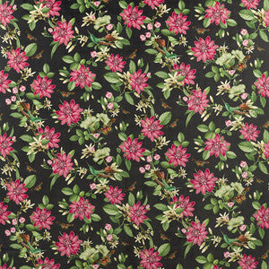 Pink Lotus Noir Velvet by Clarke And Clarke Fabric