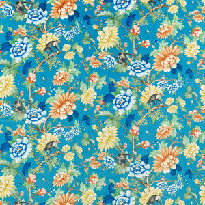 Sapphire Garden Sapphire Velvet by Clarke And Clarke Fabric