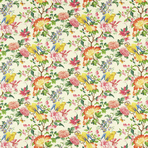 Golden Parrot Ivory by Clarke And Clarke Fabric