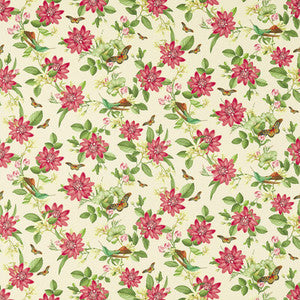 Pink Lotus Ivory by Clarke And Clarke Fabric