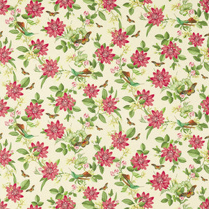 Pink Lotus Ivory by Clarke And Clarke Fabric