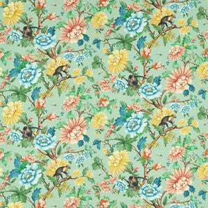 Sapphire Garden Mineral by Clarke And Clarke Fabric