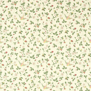 Wild Strawberry Ivory Linen by Clarke And Clarke Fabric
