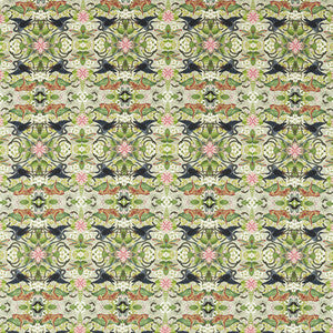 Wonderlust Tea Story Dove by Clarke And Clarke Fabric